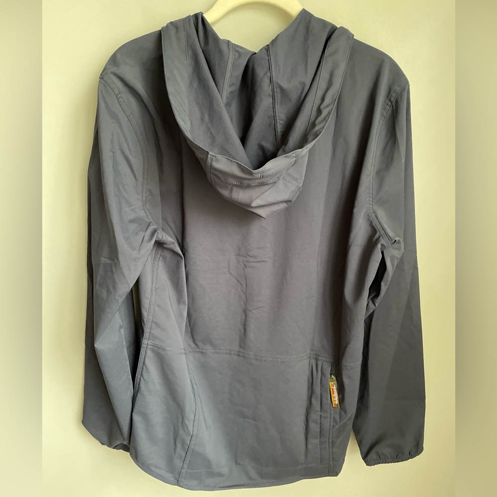 New L.L. Bean Men’s Navy Hooded Wind Shirt Size Small - Picture 2 of 9